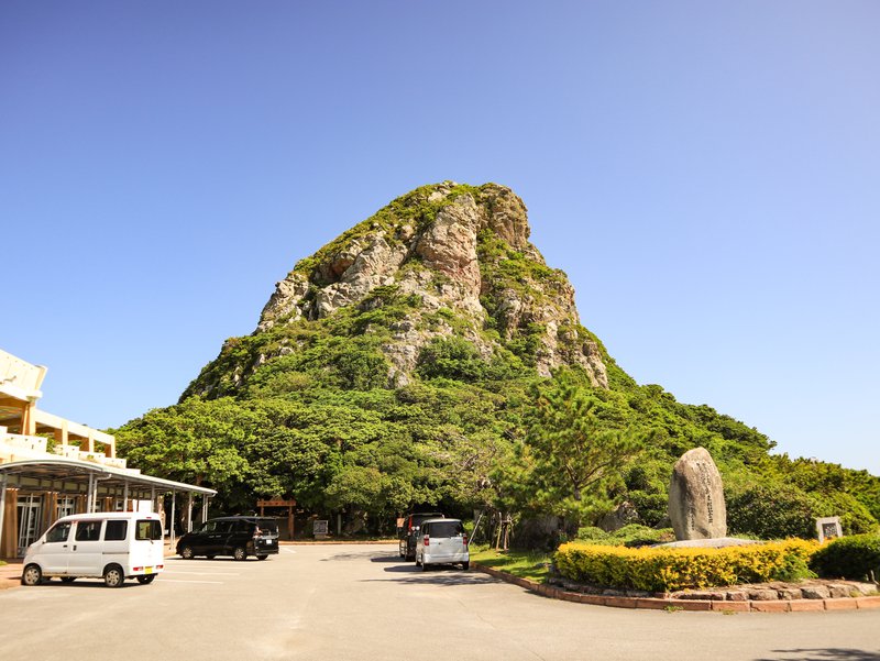 Mount Gusuku seen from carpark