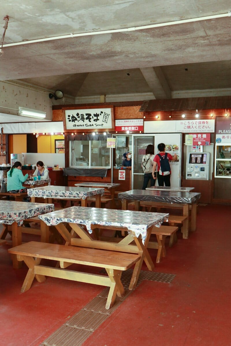 Okinawa soba and seating